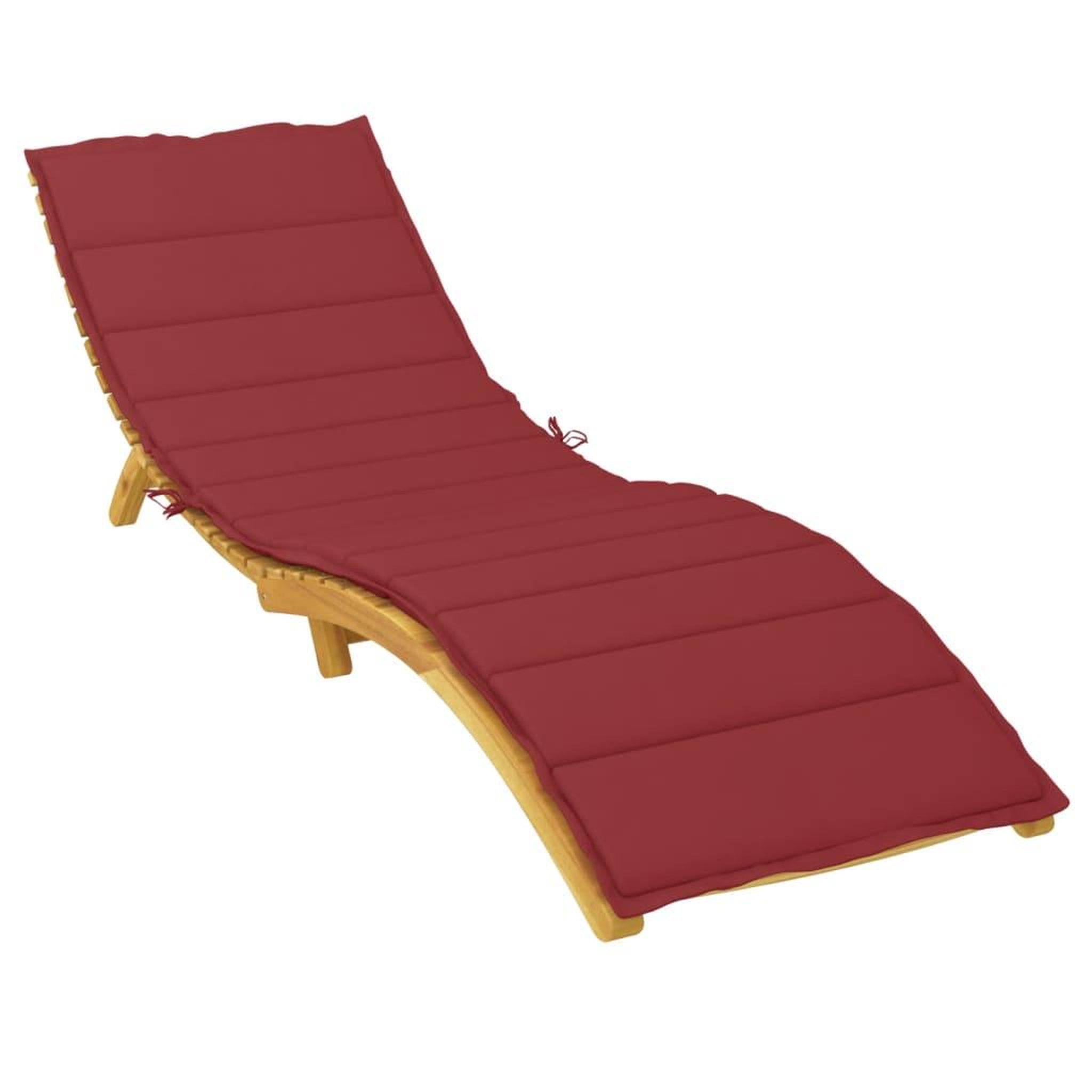 Voir la diapositive 3 : VIDAXL Coussin de chaise longue rouge bordeaux 200x60x3cm tissu oxford
