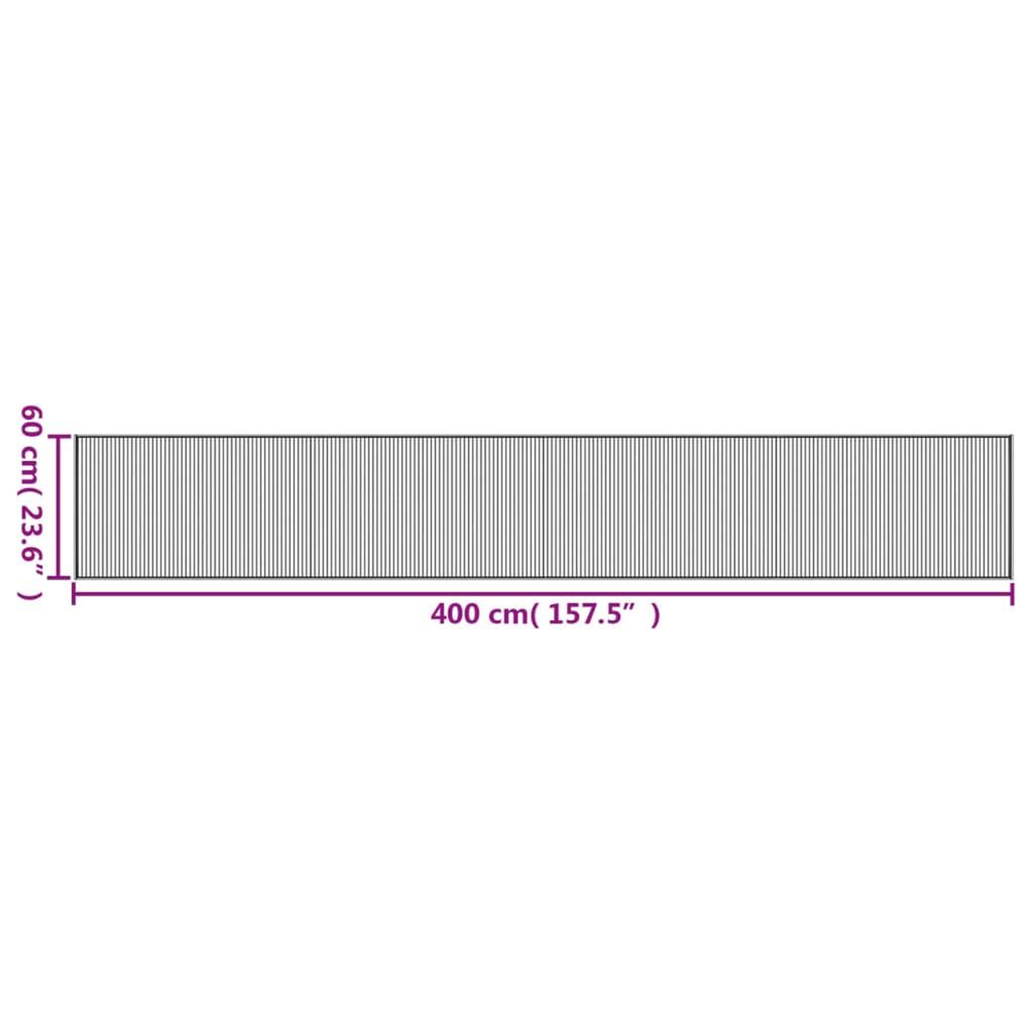 Voir la diapositive 6 : VIDAXL Tapis rectangulaire noir 60x400 cm bambou