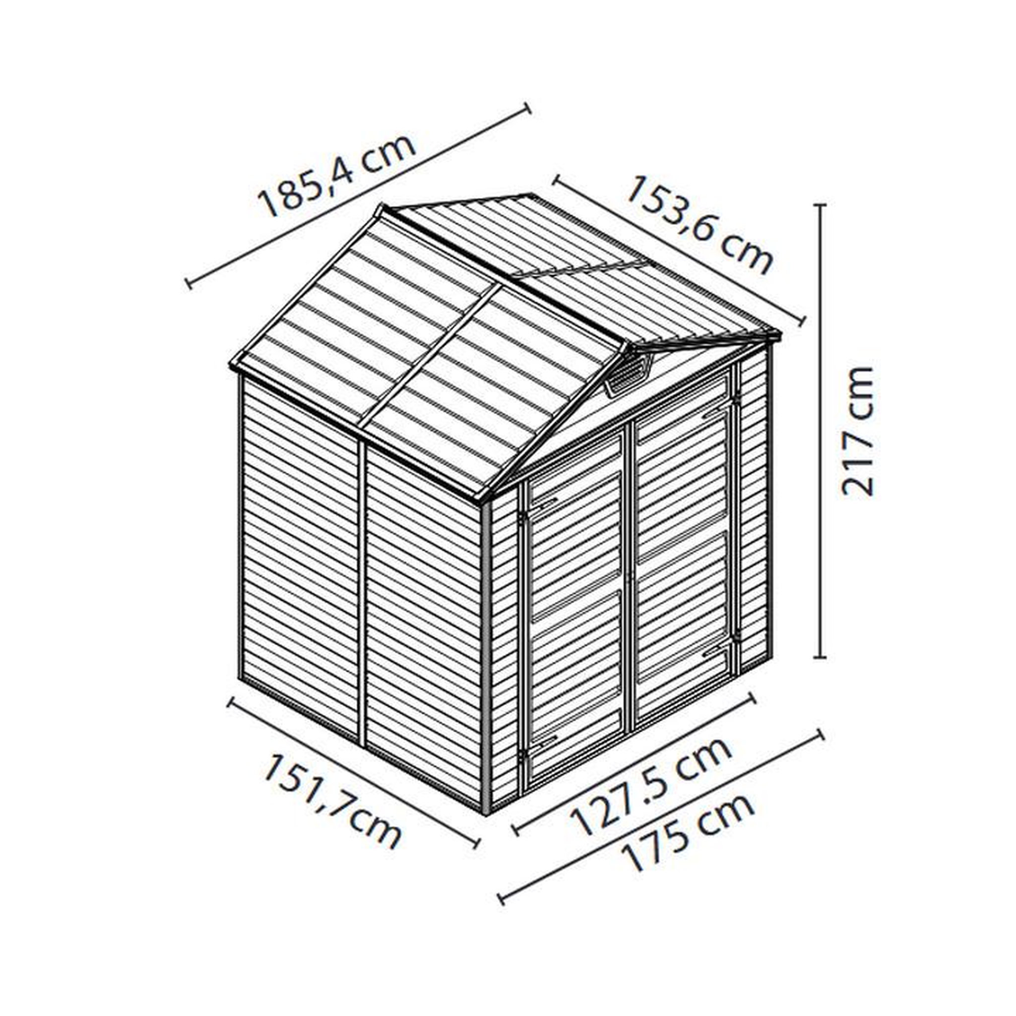 Voir la diapositive 2 : Palram Abris de jardin 2.7m² ambre - 702396