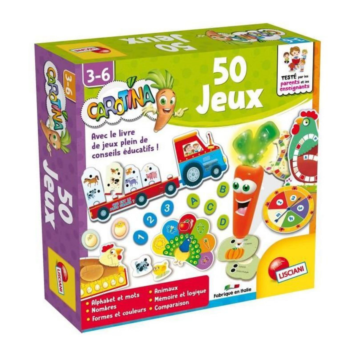 LISCIANI GIOCHI 50 jeux - Carotina - jouer en apprenant - LISCIANI