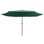 Voir la diapositive 2 : VIDAXL Parasol de jardin avec mat en metal 390 cm vert