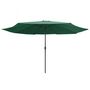 Voir la diapositive 2 : VIDAXL Parasol de jardin avec mat en metal 390 cm vert