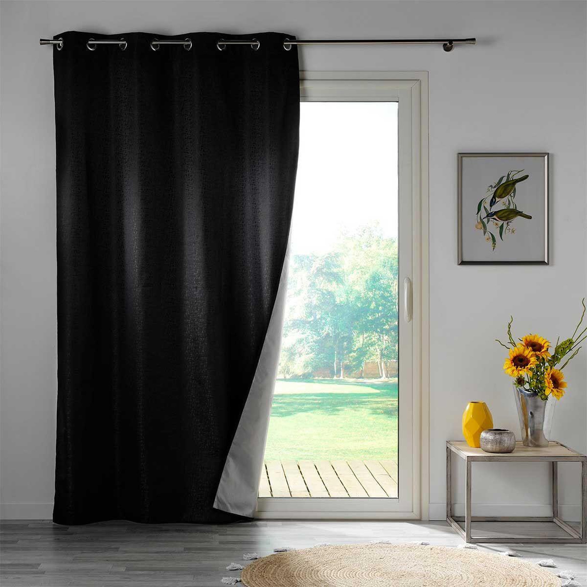 Voir la diapositive 3 : Douceur d'Intérieur Rideau occultant  darko  140x260cm noir