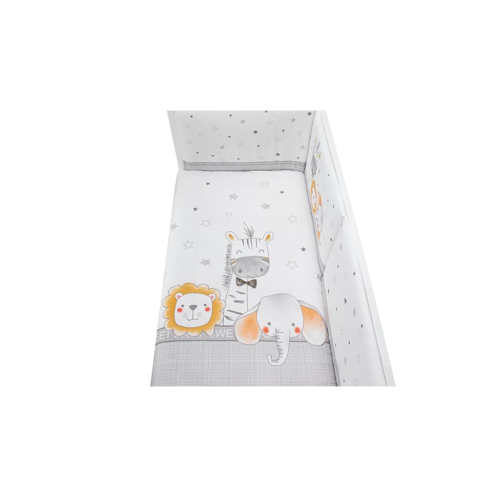 Voir la diapositive 2 : INTERBABY Lit Bébé Star Nature  and  Parure de lit 2 Pcs. Animales