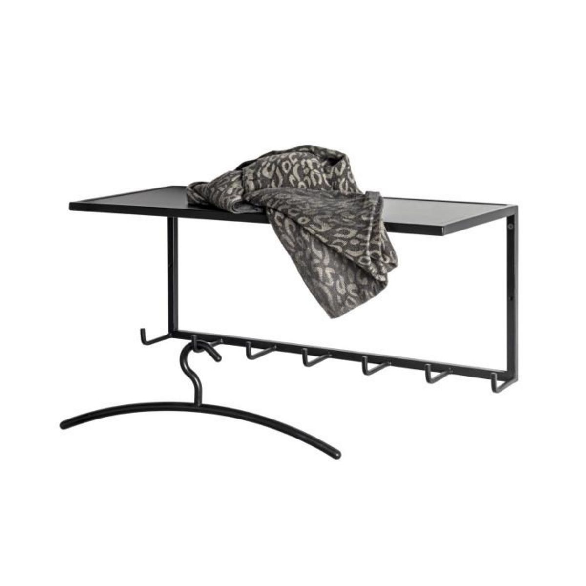 Paris Prix Patère Murale 7 Crochets Déco  Ulrino  60cm Noir