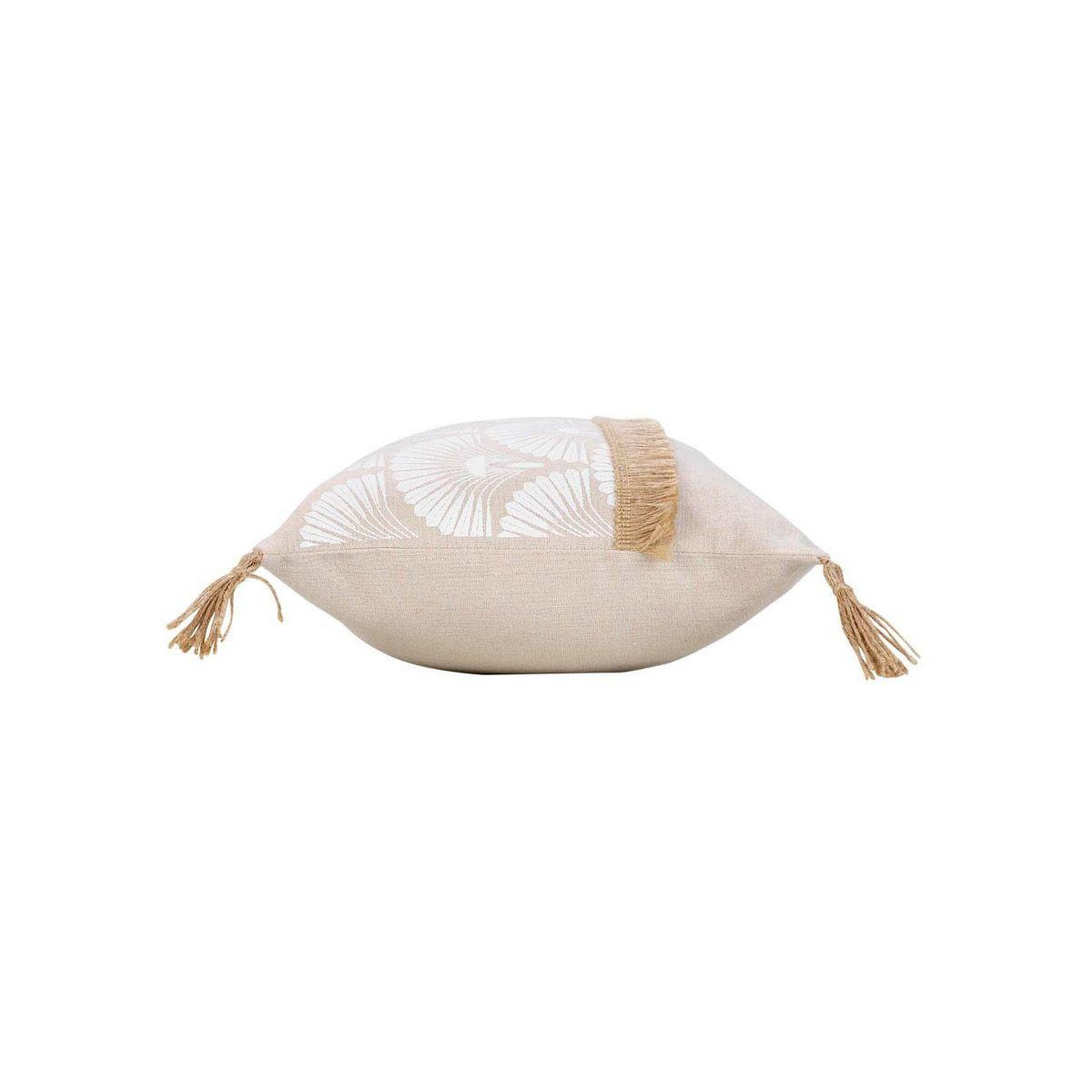 Voir la diapositive 2 : Douceur d'Intérieur Coussin déco imprimé  bahina  30x50cm beige & blanc