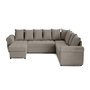 Voir la diapositive 1 : BEST MOBILIER Henry - canapé panoramique convertible - avec coffre - en velours côtelé - 7 places