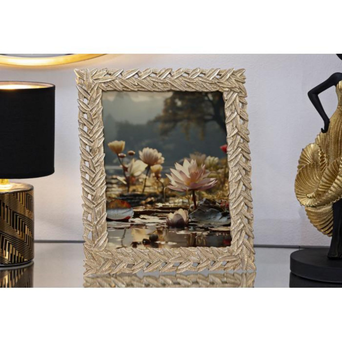 Paris Prix Cadre Photo Déco Feuilles  Solis  20x25cm Or