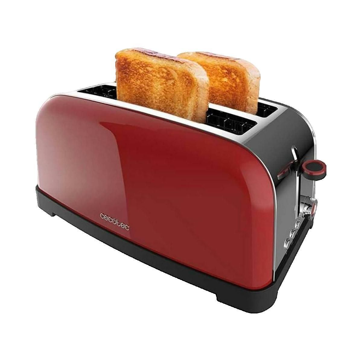 CECOTEC Grille-pain Cecotec 4 tranches Rouge