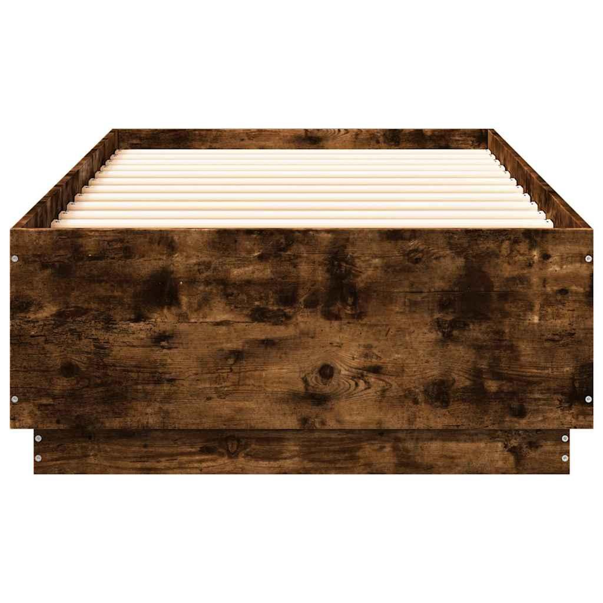 Voir la diapositive 4 : VIDAXL Cadre de lit sans matelas chene fume 100x200 cm