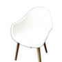 Voir la diapositive 5 : IDCOM Lot de 4 fauteuils de jardin - Coque Blanc - VINY