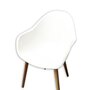 IDCOM Lot de 4 fauteuils de jardin - Coque Blanc - VINY