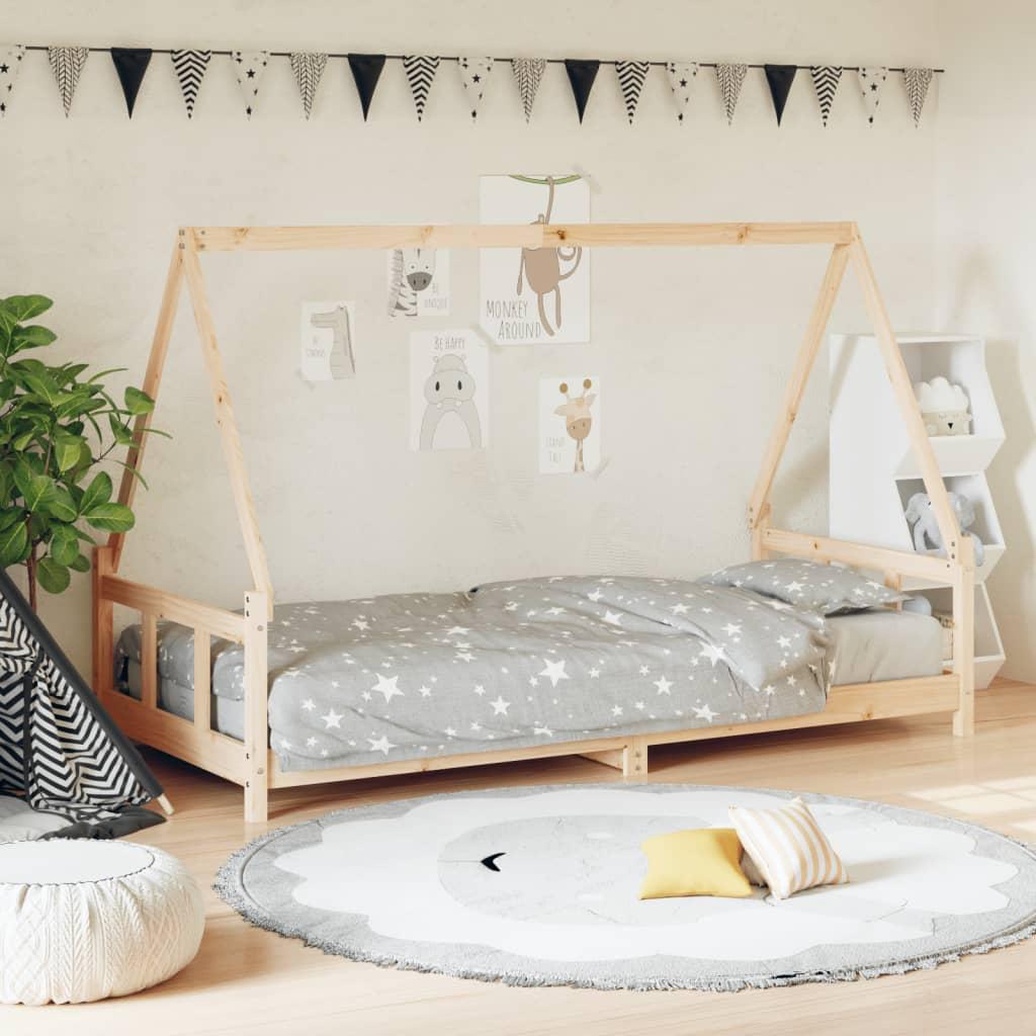 VIDAXL Cadre de lit pour enfants 90x200 cm bois de pin massif