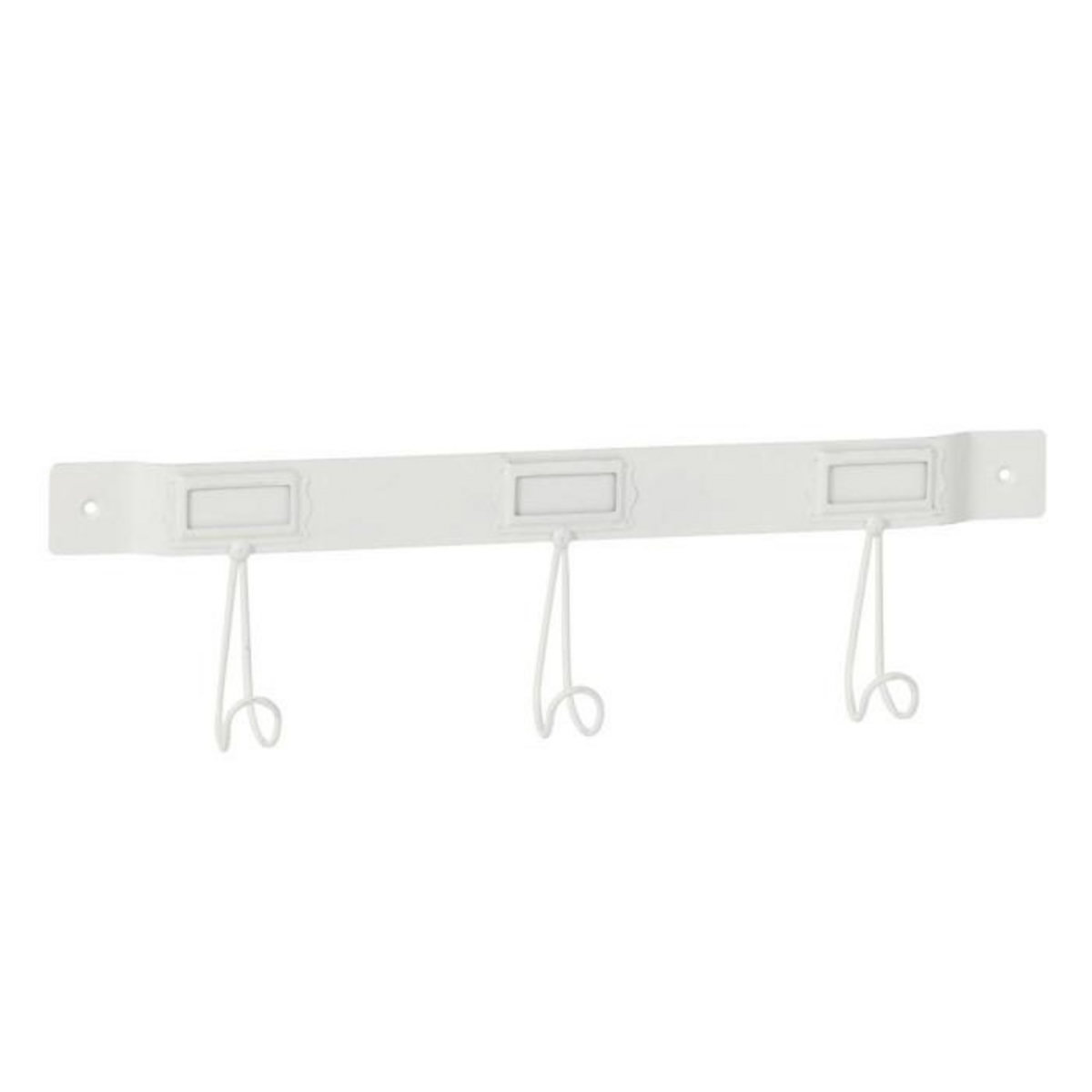 Paris Prix Patère Murale en Métal  3 Crochets  44cm Blanc