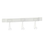 Paris Prix Patère Murale en Métal  3 Crochets  44cm Blanc