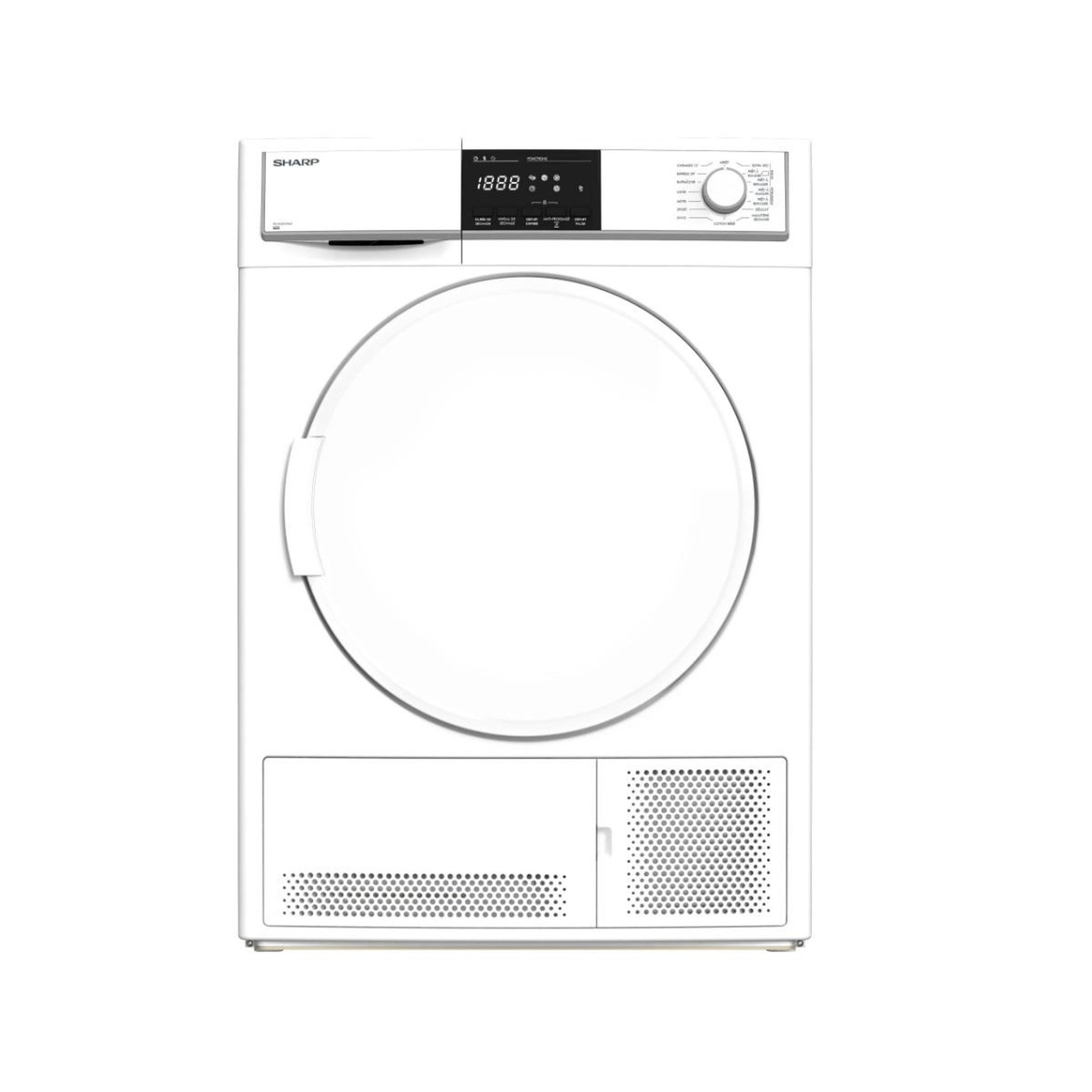 Voir la diapositive 1 : Sharp Sèche-linge à condensation 60cm 7kg blanc - KDNCB7S7PW91