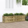 Voir la diapositive 1 : VIDAXL Jardinieres 2 pcs bois de pin impregne