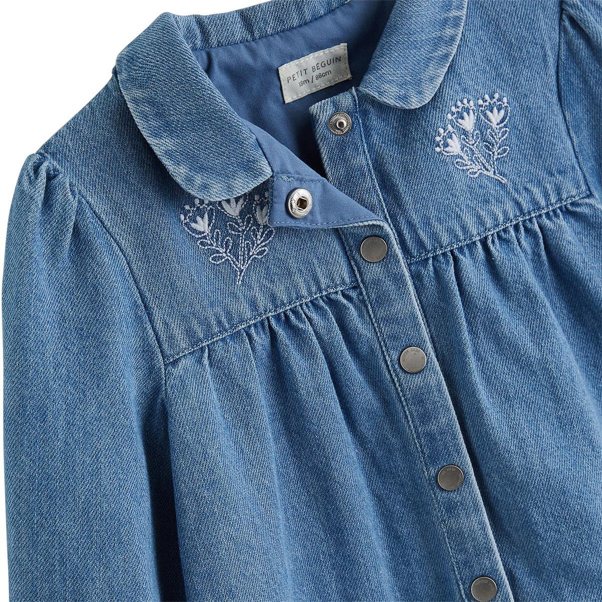 Voir la diapositive 3 : PETIT BEGUIN Blouse enfant en jean cléo