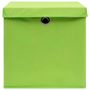 Voir la diapositive 4 : VIDAXL Boîtes de rangement avec couvercles 10pcs Vert 32x32x32cm Tissu