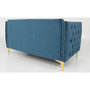 Voir la diapositive 3 : Paris Prix Canapé 2 Places en Velours  Suez  145cm Bleu