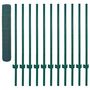 Voir la diapositive 3 : VIDAXL Cloture en grillage metallique avec poteaux Acier 25x1 m Vert