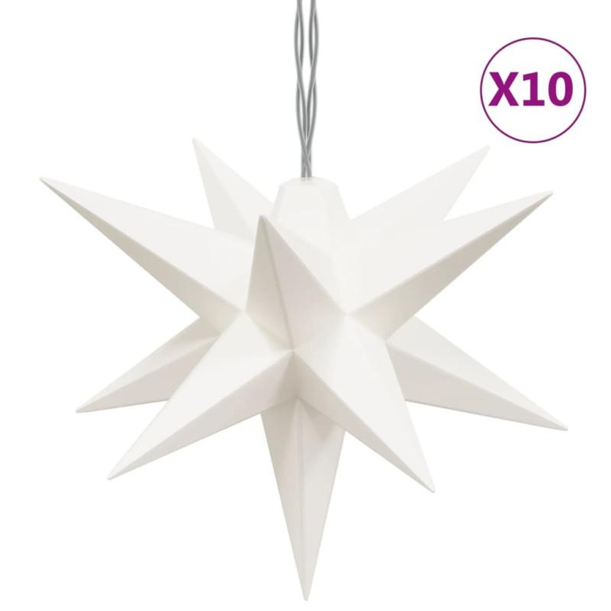 Voir la diapositive 2 : VIDAXL Lumière de Noël 10 LED blanc 10 cm