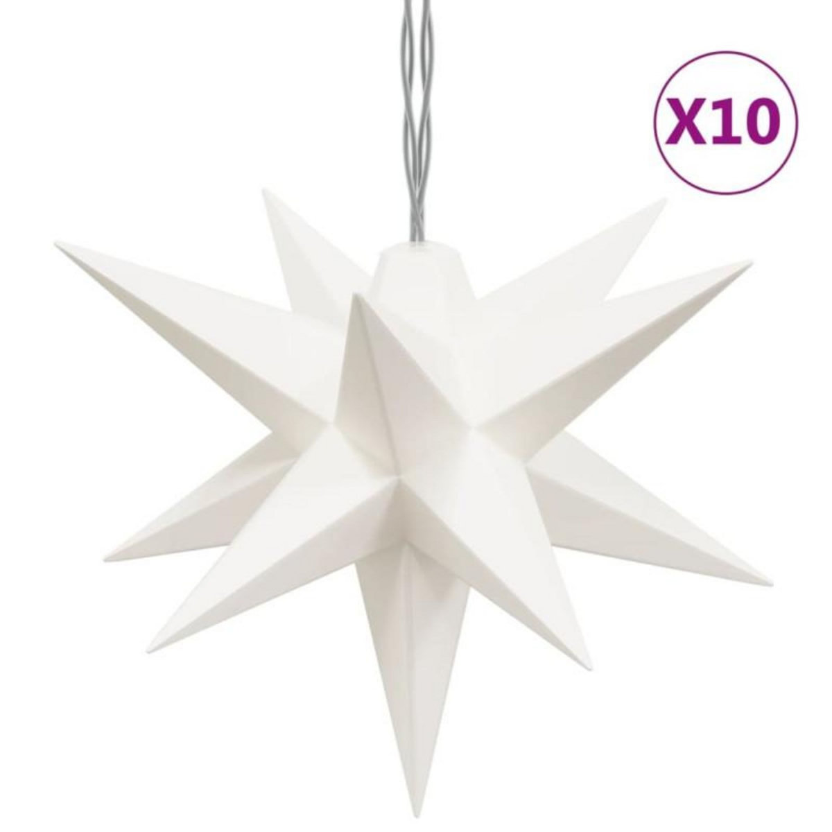 VIDAXL Lumière de Noël 10 LED blanc 10 cm