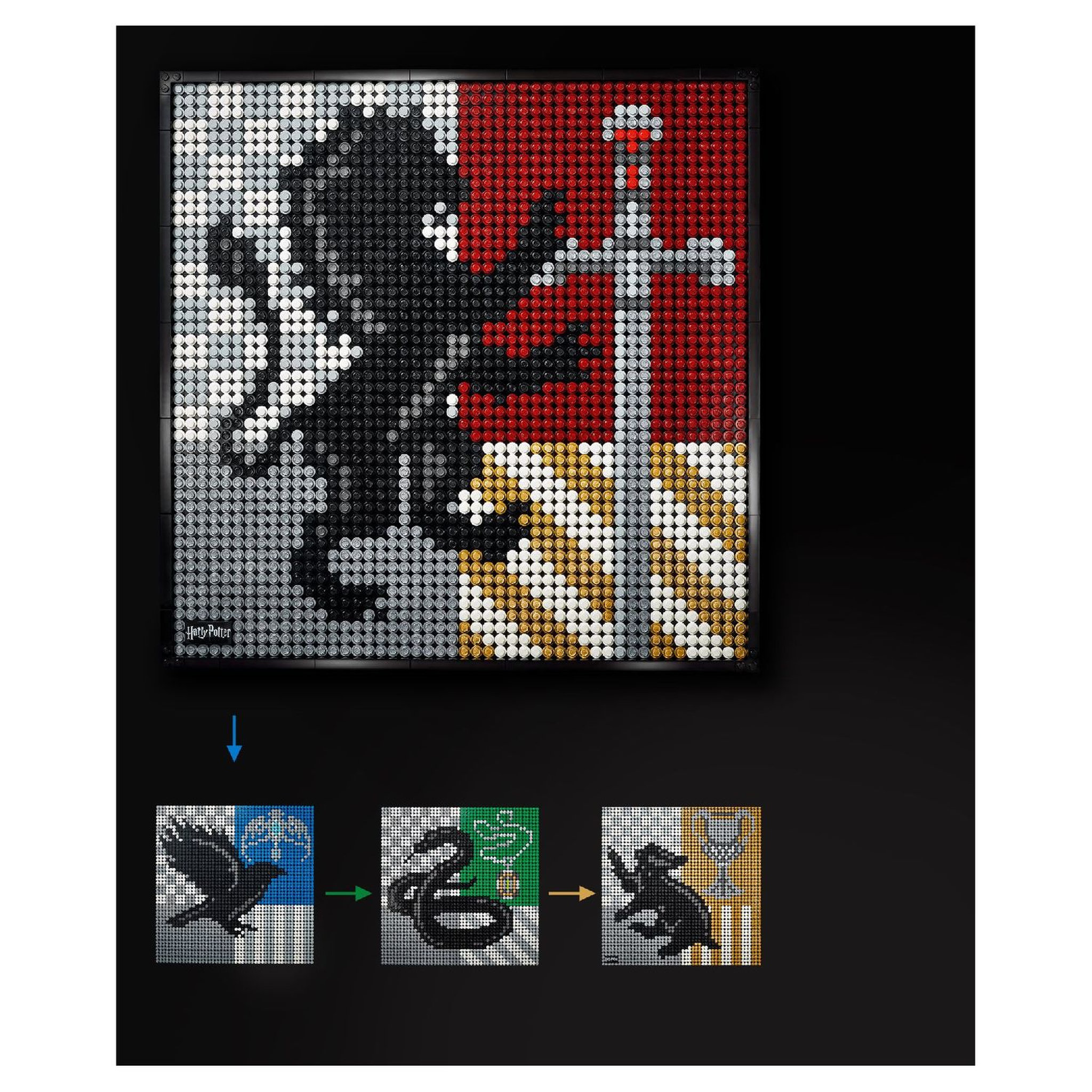 Voir la diapositive 5 : LEGO ART 31201 Harry Potter Les blasons de Poudlard, tableau de décoration mural