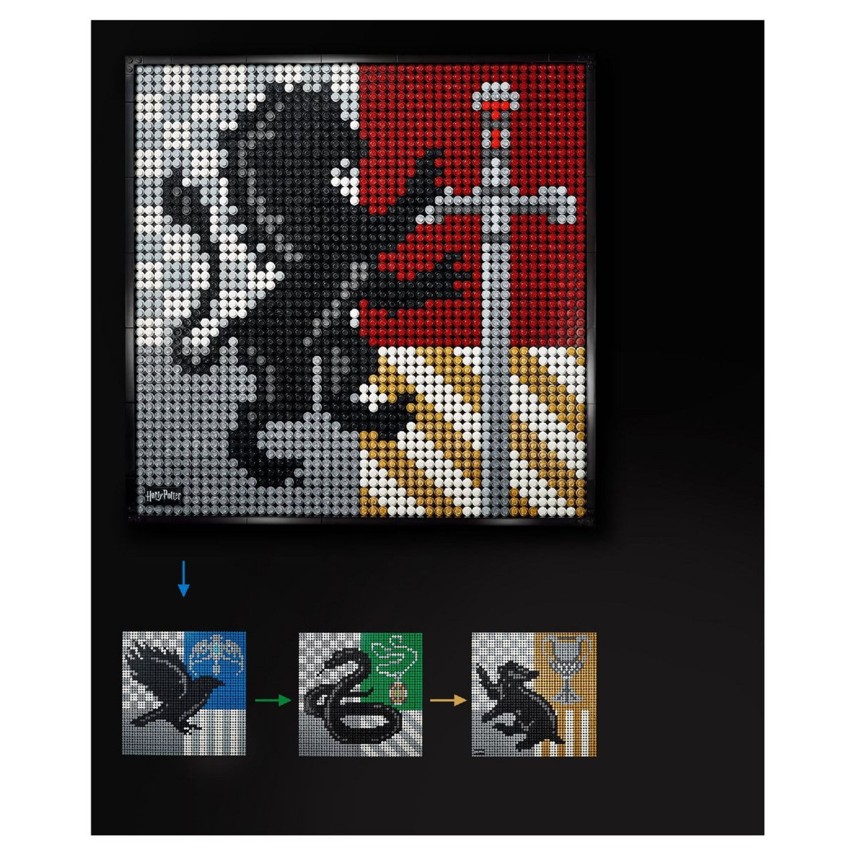 LEGO ART 31201 Harry Potter Les blasons de Poudlard, tableau de décoration mural