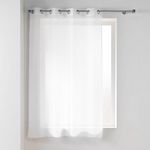 Paris Prix Rideau Voilage à Œillets  Lisséa  140x180cm Blanc