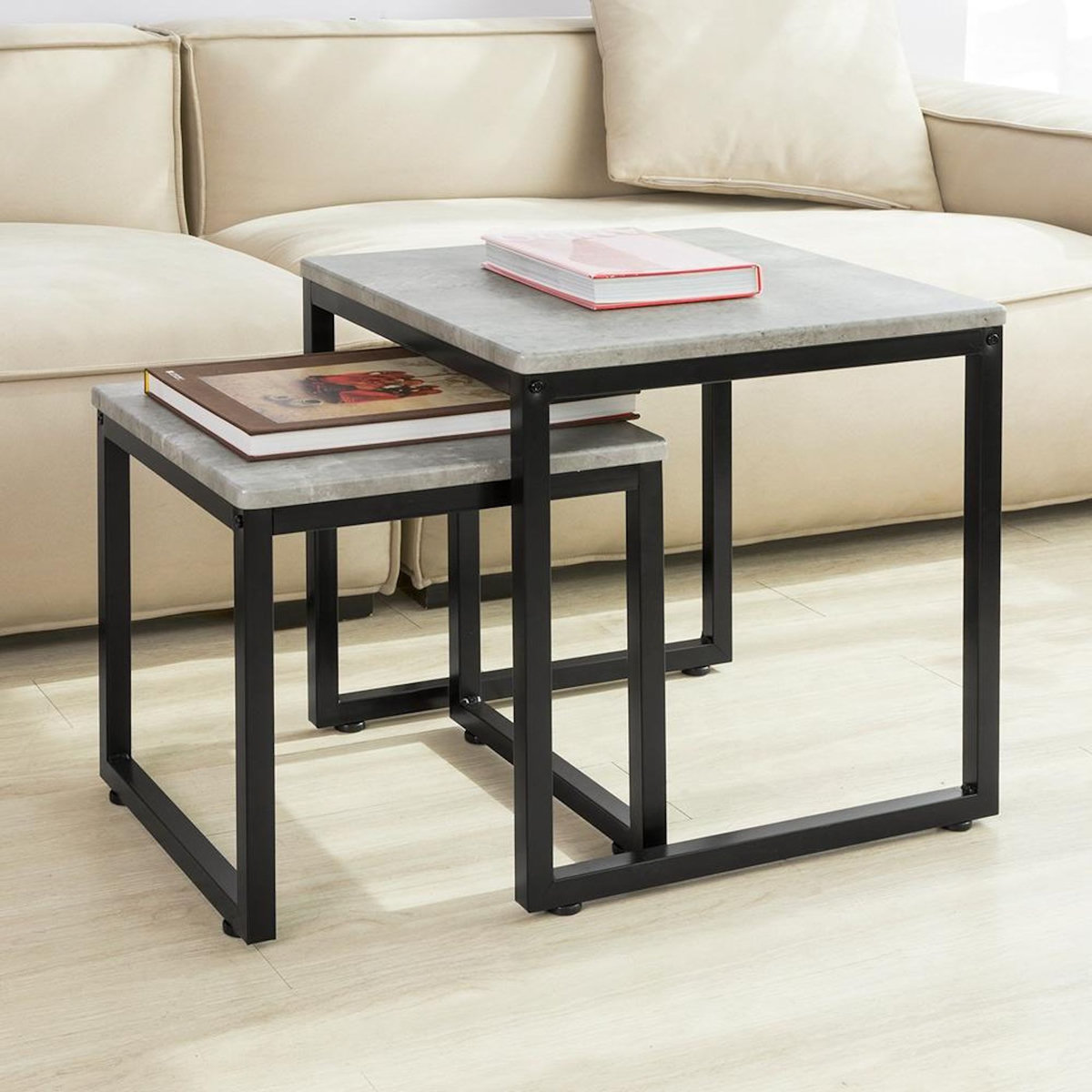 SOBUY SoBuy - Lot De 2 Tables D'appoint - Industriel - FBT42