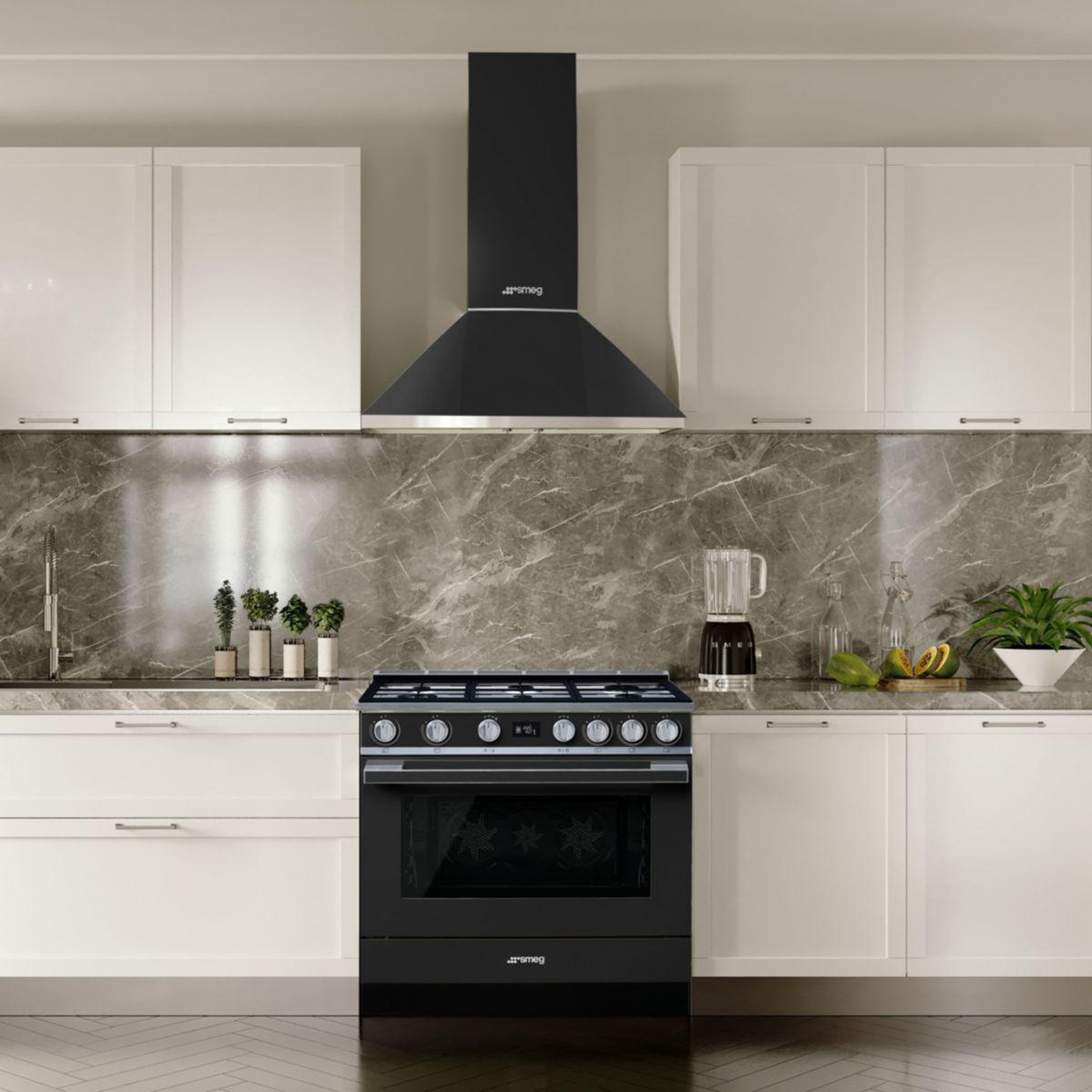 Voir la diapositive 3 : SMEG Hotte décorative murale KPF9AN