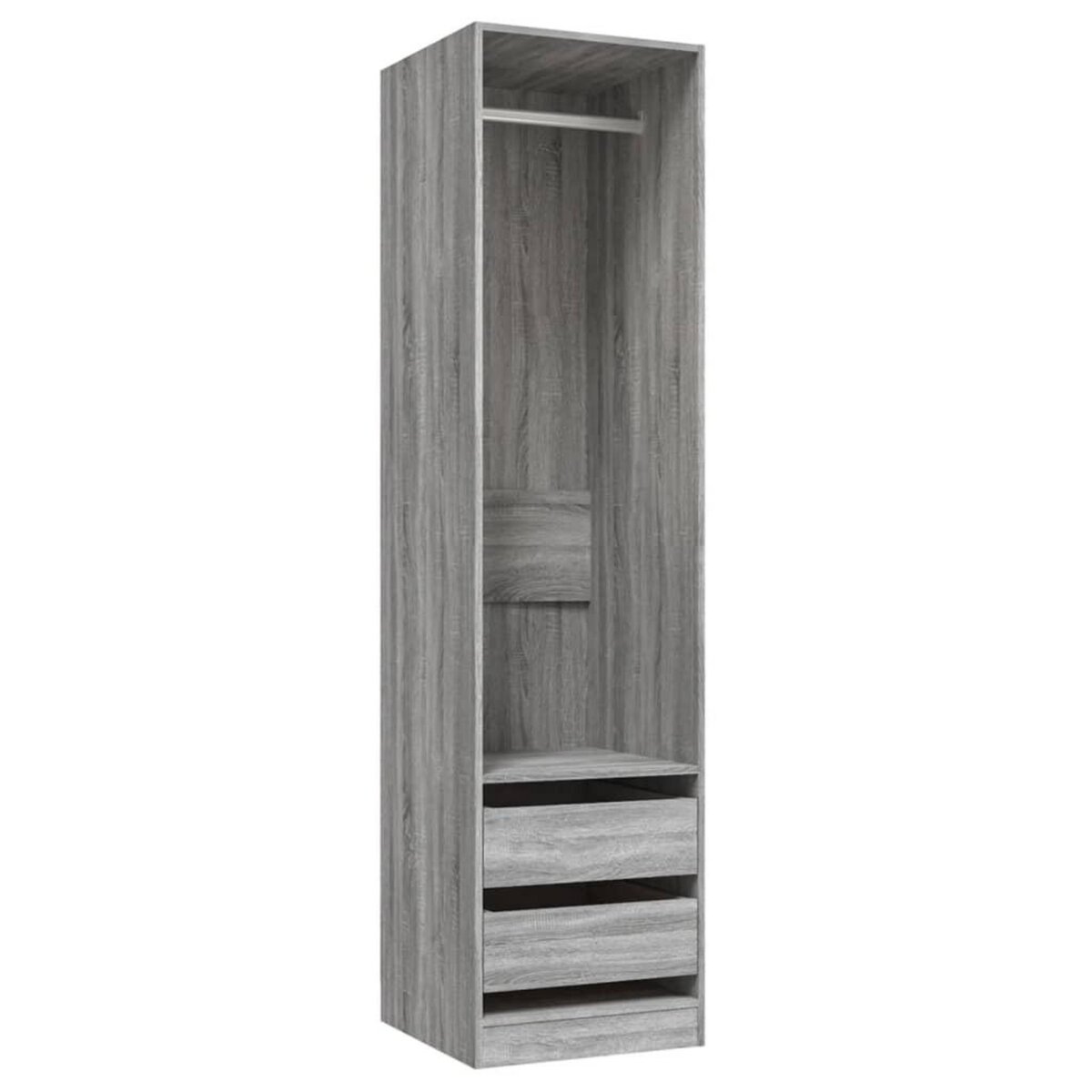 VIDAXL Armoire avec tiroirs Sonoma gris 50x50x200 cm Bois d'ingenierie