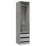 Voir la diapositive 2 : VIDAXL Armoire avec tiroirs Sonoma gris 50x50x200 cm Bois d'ingenierie