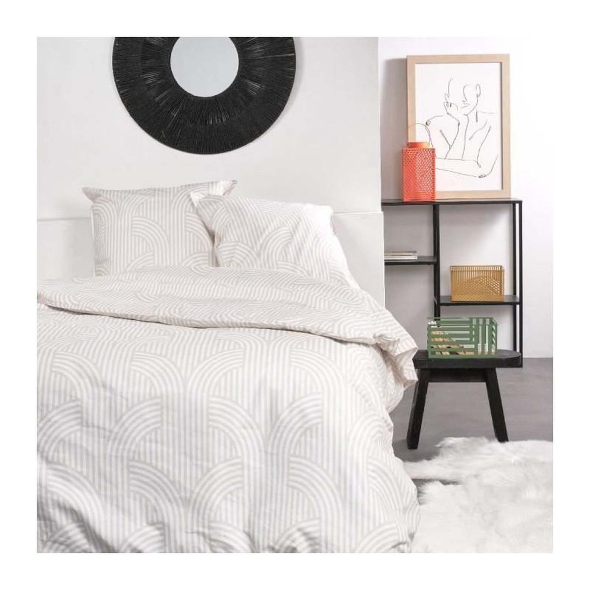 Today Parure de lit 2 personnes - TODAY - Sunshine 11.54 - 240 x 260 cm - 100% Coton imprimé
