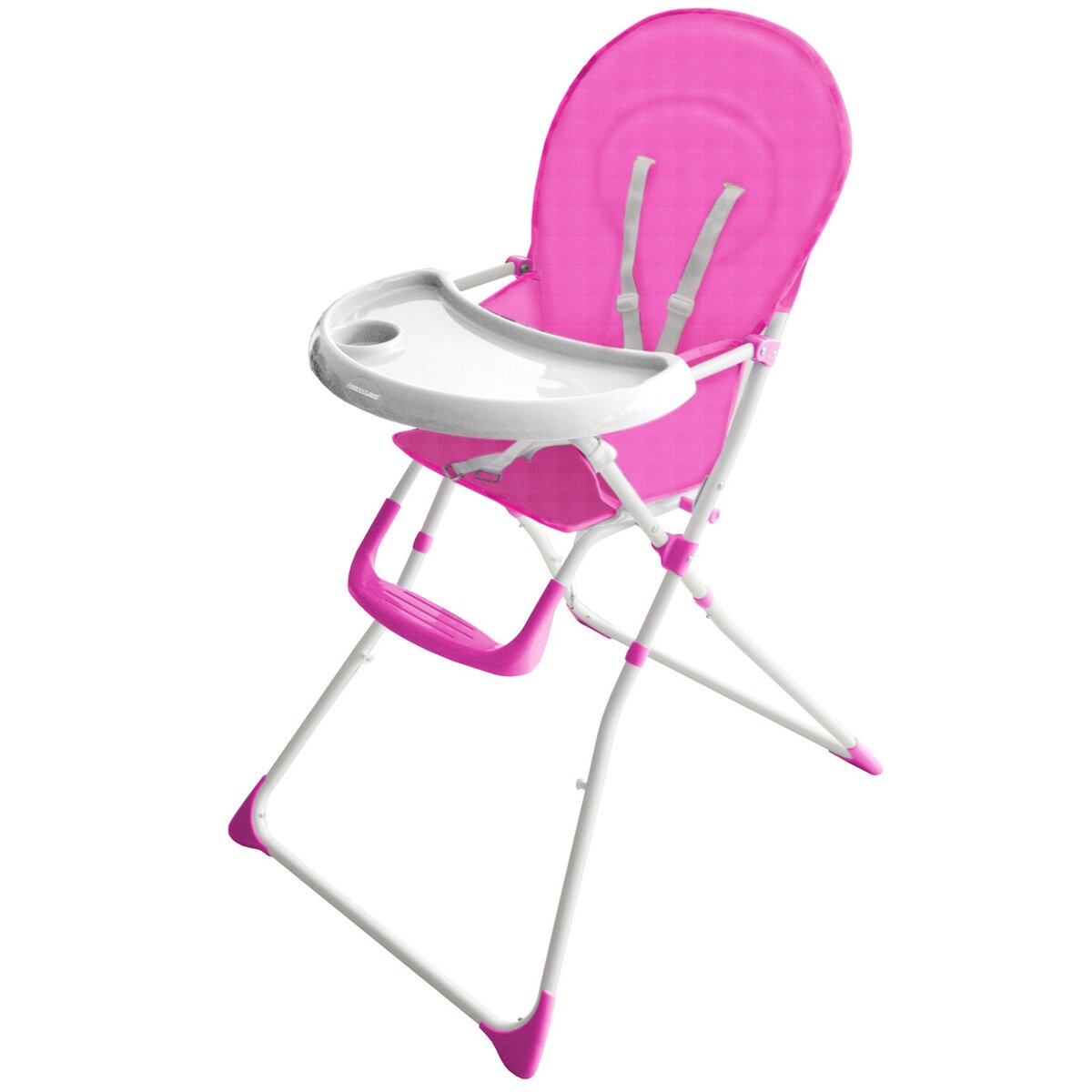 COMPTINE Chaise haute pliante bébé rose