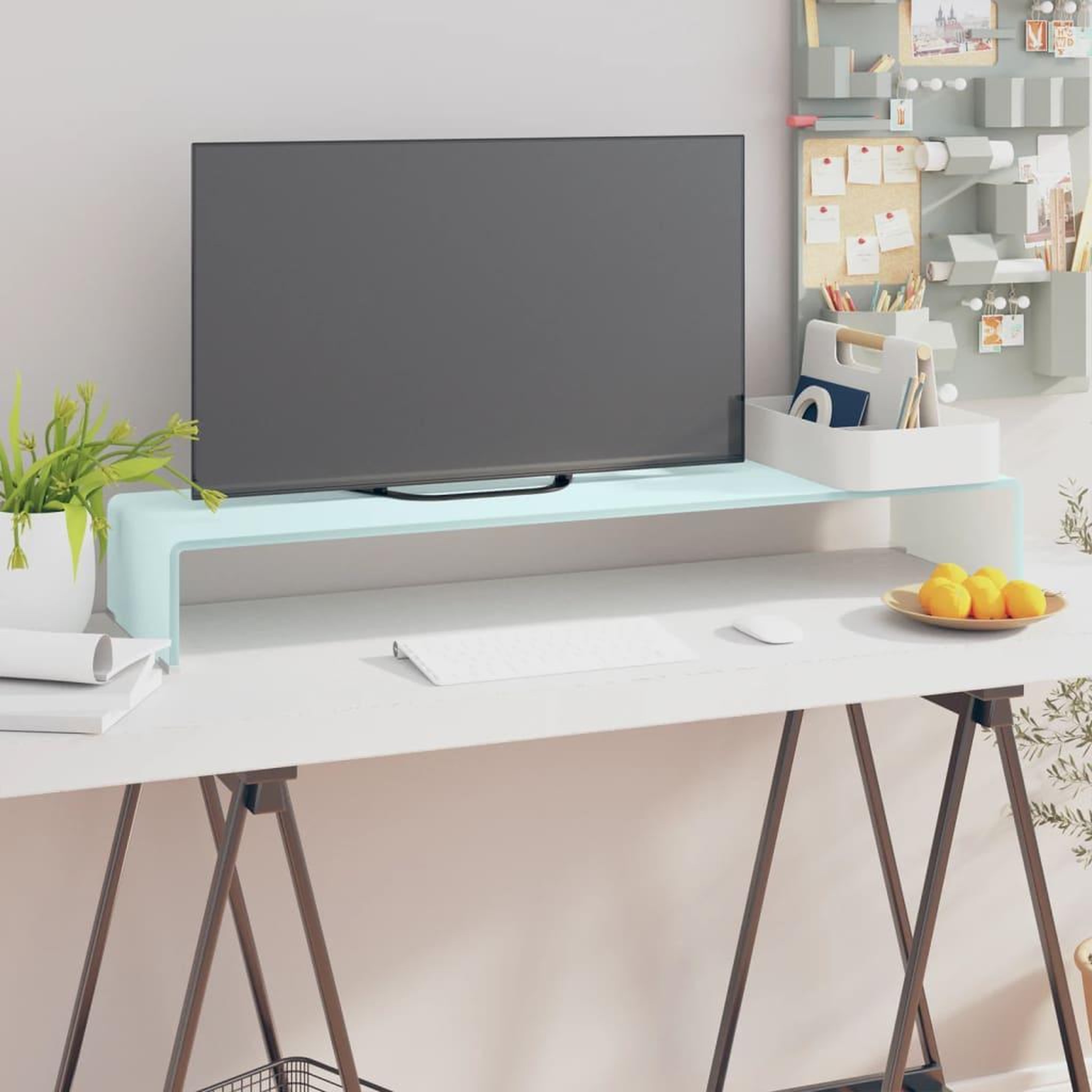 Voir la diapositive 1 : VIDAXL Meuble TV/Support pour moniteur 100x30x13 cm verre vert