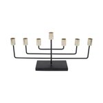 PRESENT TIME Bougeoir design traditionel Lineate - L. 45 cm - Noir et doré