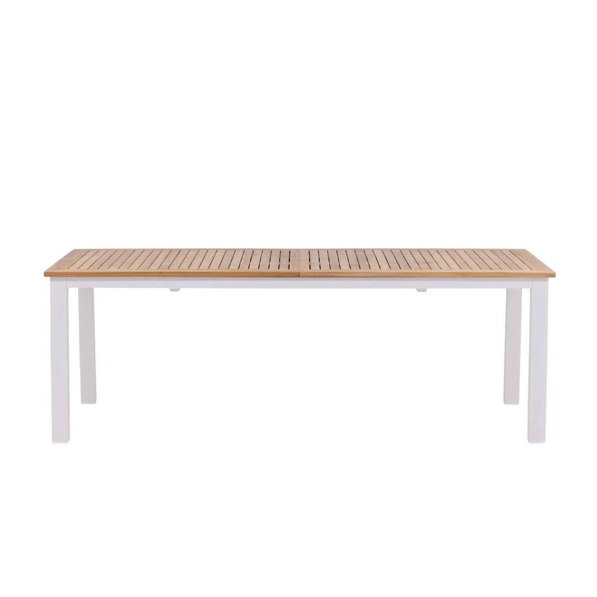 Voir la diapositive 5 : Paris Prix Table de Jardin Extensible  Panama  224-324cm Naturel & Blanc