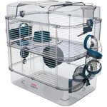 Zolux ZOLUX Cage sur 2 étages pour hamsters, souris et gerbilles - Rody3 duo - L 41 x p 27 x h 40,5 cm - Bleu
