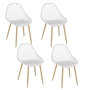 Voir la diapositive 1 : Paris Prix Lot de 4 Chaises Design  Malaga  80cm Blanc