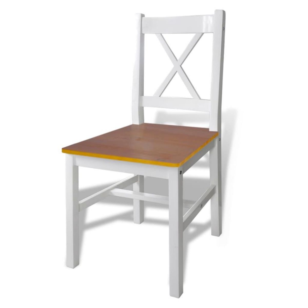 VIDAXL Ensemble de salle a manger 5 pcs Marron et blanc