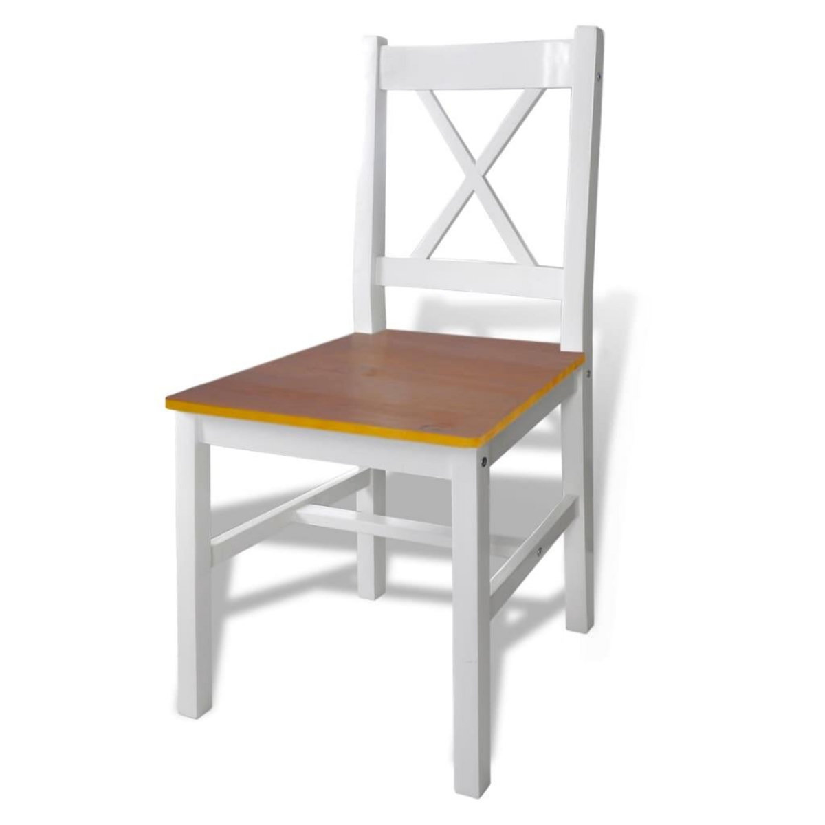 VIDAXL Ensemble de salle a manger 5 pcs Marron et blanc