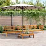 VIDAXL Salon palette de jardin 4 pcs bois d'acacia massif