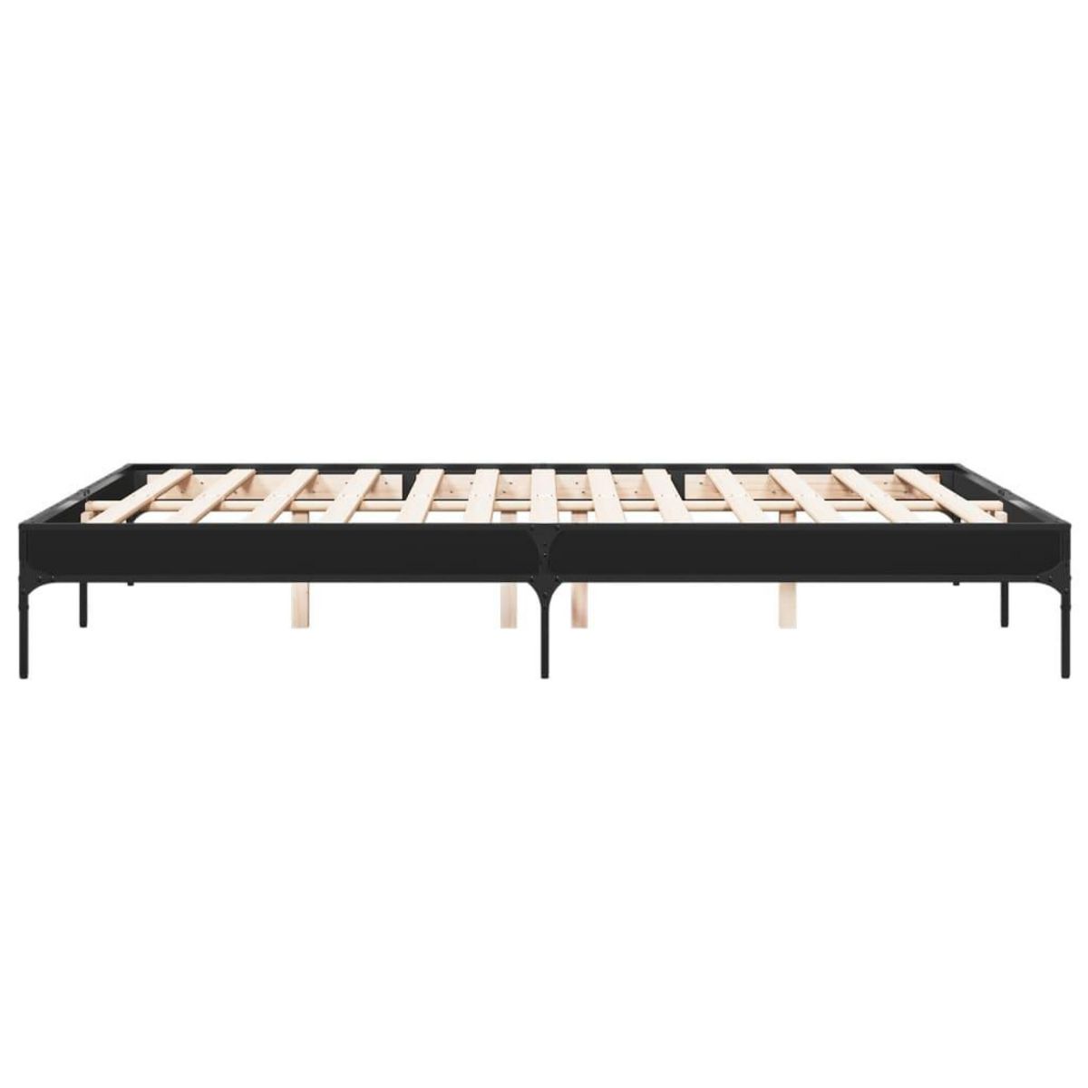 VIDAXL Cadre de lit sans matelas noir 140x200 cm