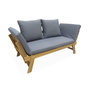 Voir la diapositive 1 : SWEEEK Banquette de jardin bois d'acacia 2/3 places JALANCE 155 / 200 x 72 x 74.5cm