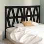 Voir la diapositive 4 : VIDAXL Tete de lit Noir 146x4x100 cm Bois massif de pin