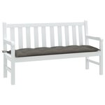 VIDAXL Coussin de banc de jardin gris fonce melange 150x50x7 cm tissu