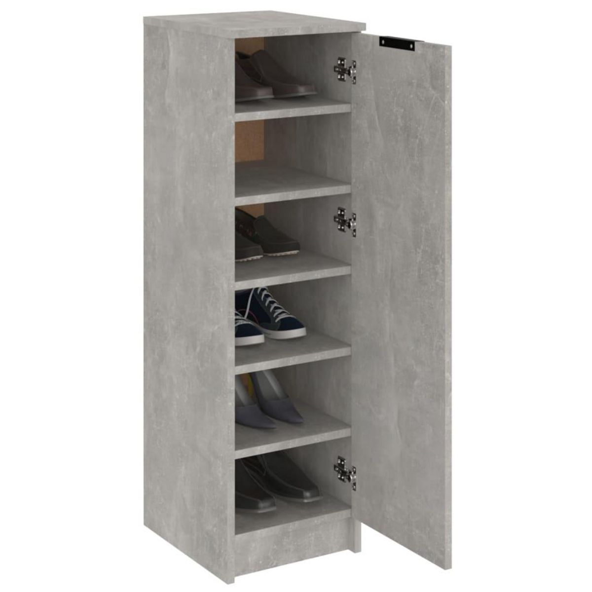 VIDAXL Armoire a chaussures Gris beton 30x35x100 cm Bois d'ingenierie