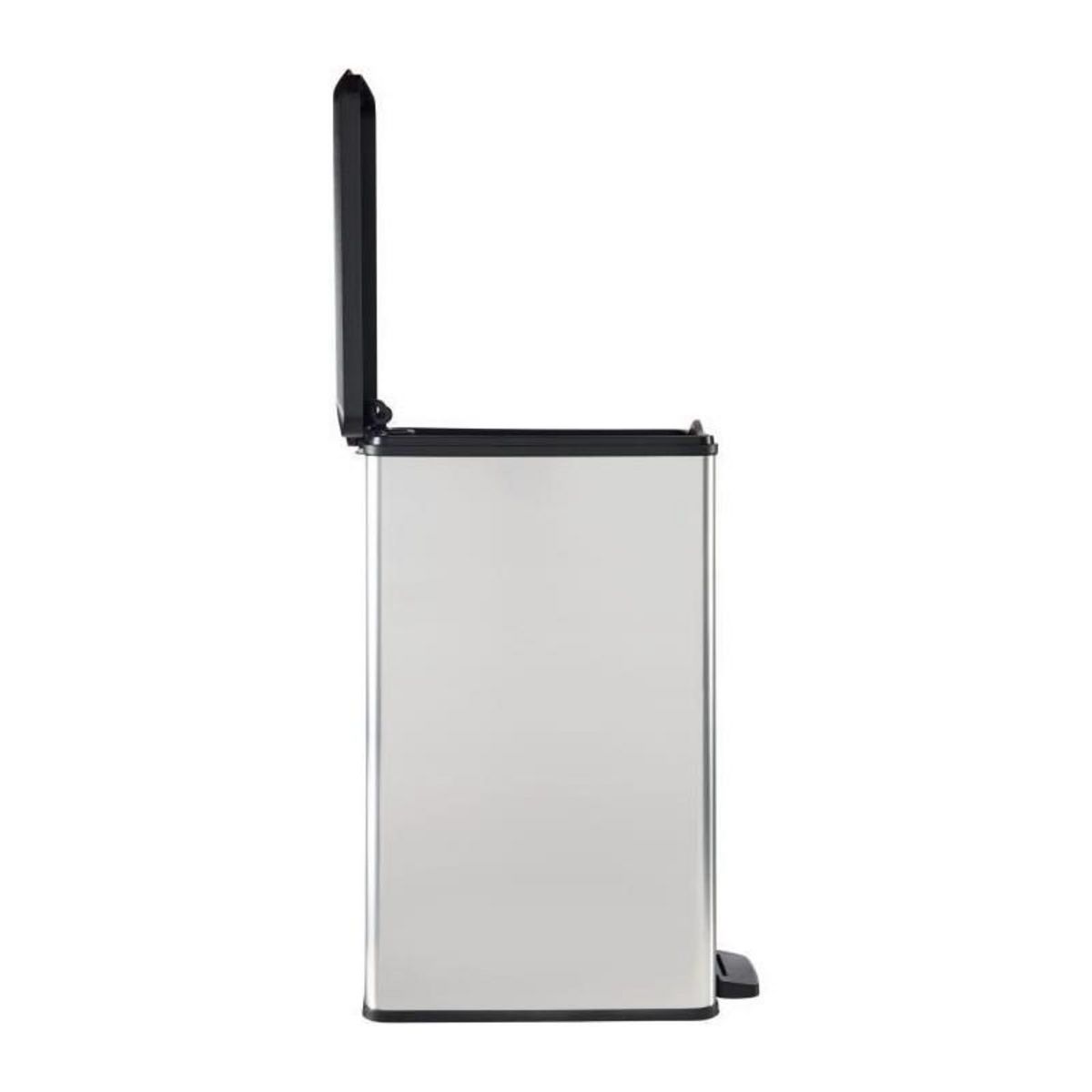 CURVER Poubelle Slim - SLIM BIN - CURVER - 40L - Gain de place - 40 x 25 x 61 cm - Gris métallisé